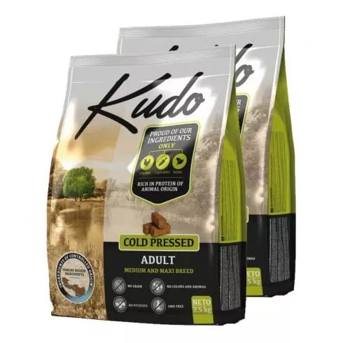 Kudo Adult Medium/Maxi száraz kutyatáp 2x2,5kg