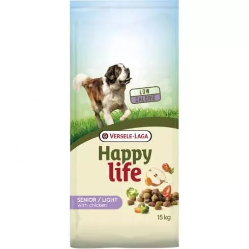 Happy Life Dog Adult Light Senior Csirke 15kg