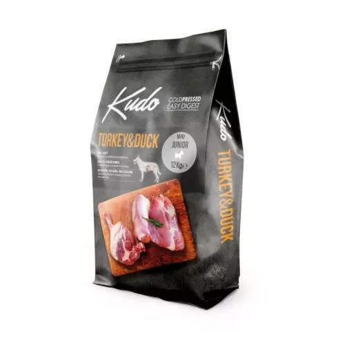 Kudo Low Grain Adult Turkey/Duck Mini száraz kutyatáp pulyka, kacsa 12+3kg