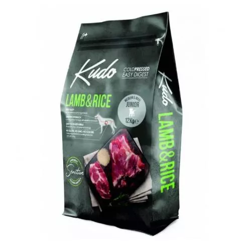 Kudo Low Grain Junior Lamb/Rice Mini száraz kutyatáp bárány, rizs 12+3kg