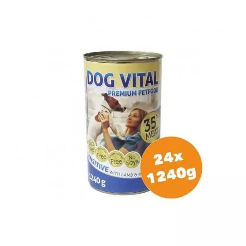 Dog Vital konzerv sensitive lamb & rice 24x1240g