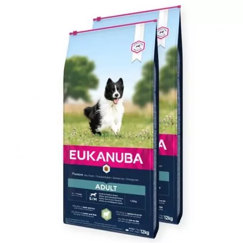 Eukanuba Adult Lamb & Rice Small & Medium 2x12kg