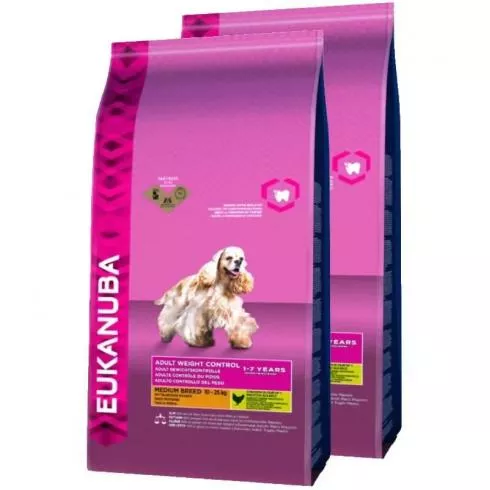 Eukanuba Adult Medium Breed Weight Control 2x3kg