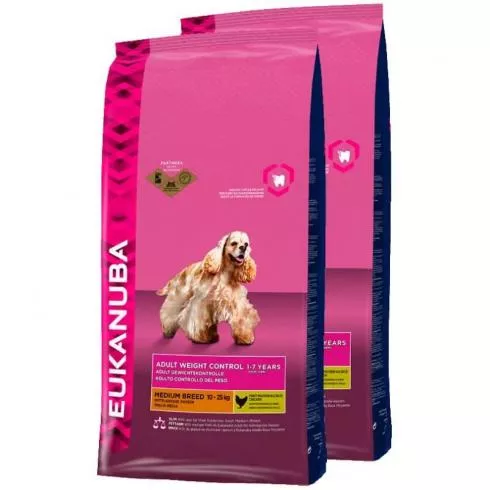 Eukanuba Adult Medium Breed Weight Control 2x15kg