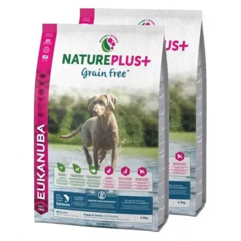 Eukanuba Puppy NaturePlus gabonamentes salmon 2x2,3kg