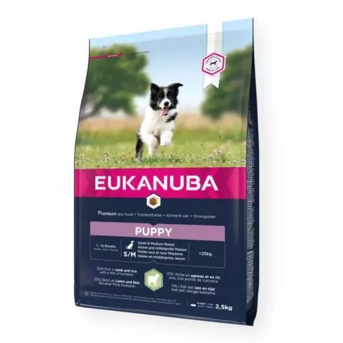 Eukanuba Puppy Small & Medium Lamb & Rice kutyatáp 2,5kg