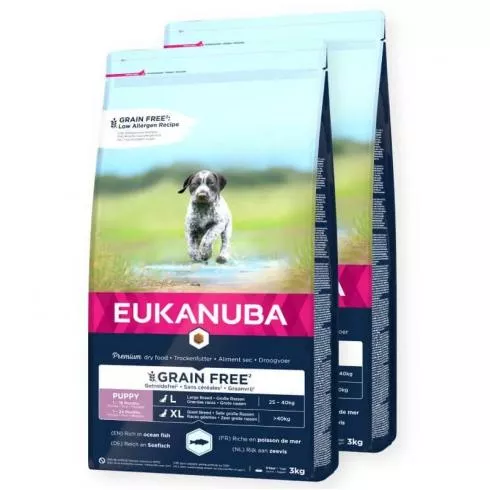 Eukanuba Puppy & Junior Grain Free Large Ocean Fisch 2x3kg