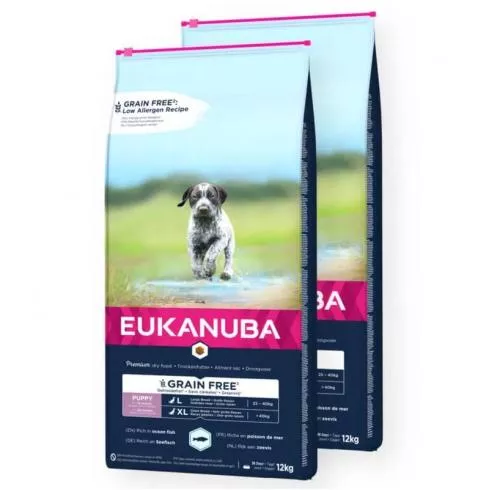 Eukanuba Puppy & Junior Grain Free Large Ocean Fisch 2x12kg