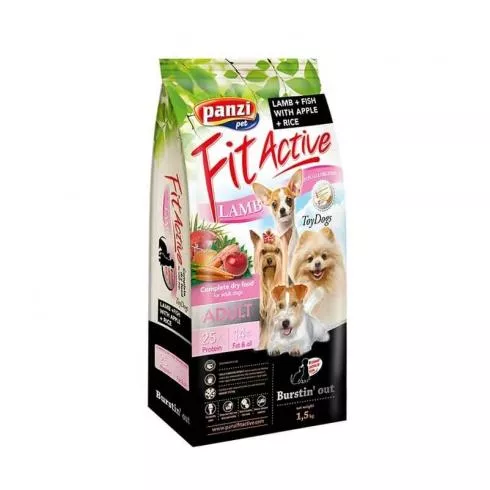 Panzi FitActive Dog Adult ToyDogs Lamb & Fish kutyatáp 1,5kg