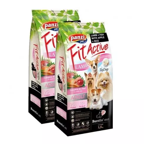 FitActive Dog Adult ToyDogs Lamb & Fish 2x1,5kg