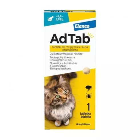 AdTab 48mg rágótabletta macskák részére (2-8 kg)