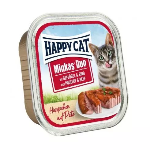 Happy Cat Minkas Duo Szárnyas-Marha 12X100g