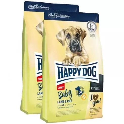 Happy Dog Giant Baby Lamb & Rice 2x15kg