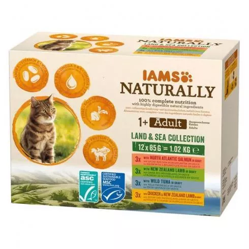 Iams Cat Naturally Adult Sea 12*85gr