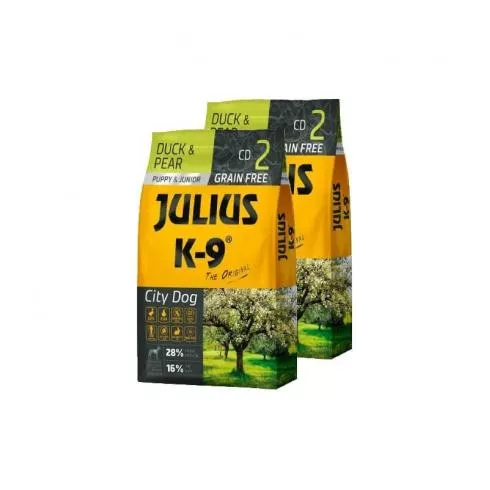 Julius K-9 Puppy & Junior Duck & Pear (Cd2) 2x10kg