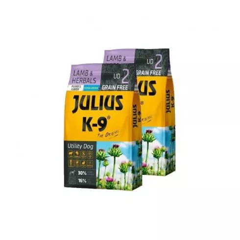 Julius K-9 Puppy & Junior Lamb & Herbals (Ud3) 2x3kg