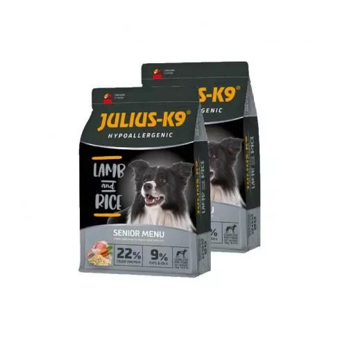 Julius-K9 HighPremium Senior/Light Hypoallergenic Lamb & Rice 2x3kg