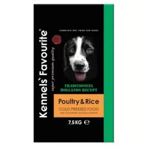 Kennels Favorite Cold Pressed Poultry & Rice száraz kutyatáp 7,5kg