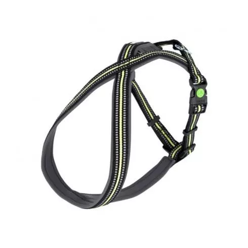 KERBL Xenos fényvisszaverő kutyahám, fekete/neon sárga, 40-60 cm, 20 mm