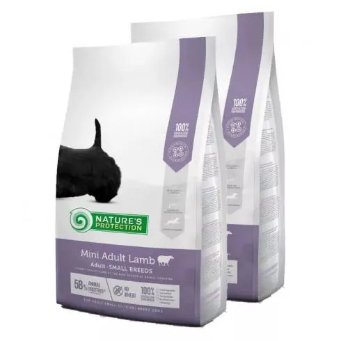 Natures Protection Dog Adult Lamb Mini 2x2kg