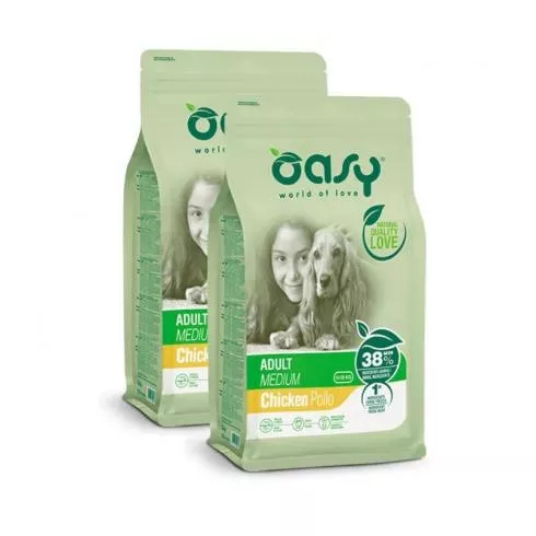 Oasy Dog Lifestage Adult Medium 2x12kg