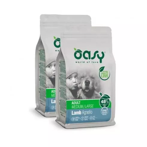 Oasy Dog OAP Adult Medium/Large Lamb 2x12kg