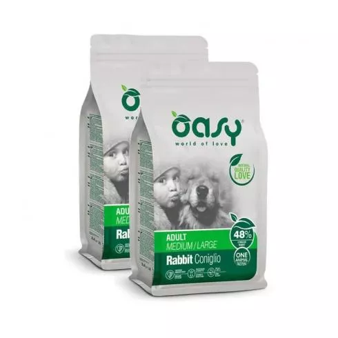 Oasy Dog OAP Adult Medium/Large Rabbit 2x2,5kg