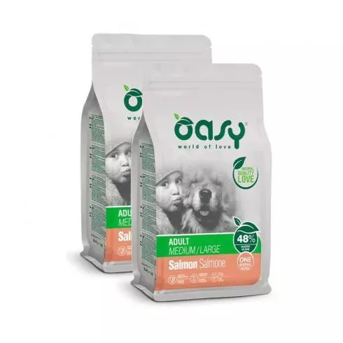 Oasy Dog OAP Adult Medium/Large Salmon 2x2,5kg