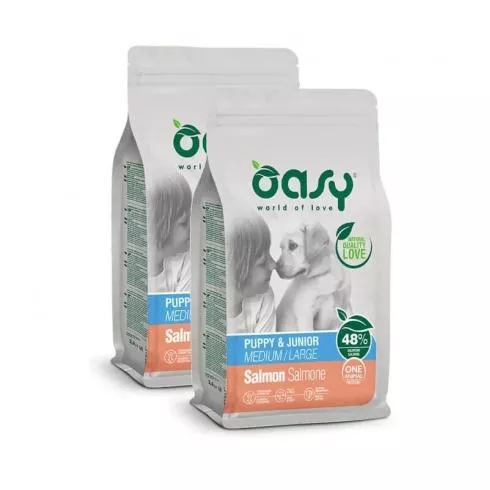 Oasy Dog OAP Puppy Medium/Large Salmon 2x2,5kg