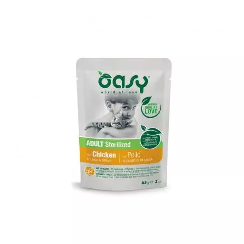 Oasy Cat Alutasakos Chunks in Gravy Adult Sterilized Chicken 85g