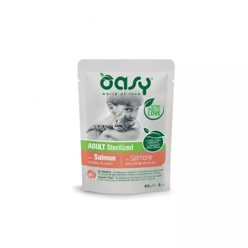 Oasy Cat Alutasakos Chunks in Gravy Adult Sterilized Salmon 85g