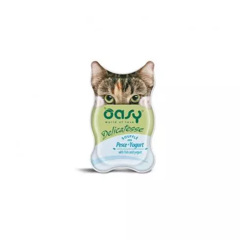 Oasy Cat Tálka Delicatesse Soufflé Fish & Yogurt 85g