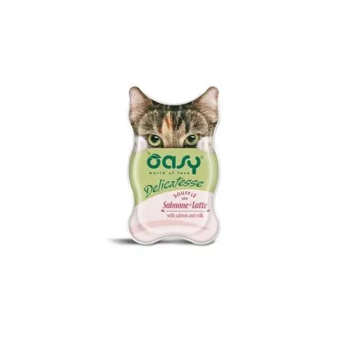 Oasy Cat Tálka Delicatesse Soufflé Salmon & Milk 85g