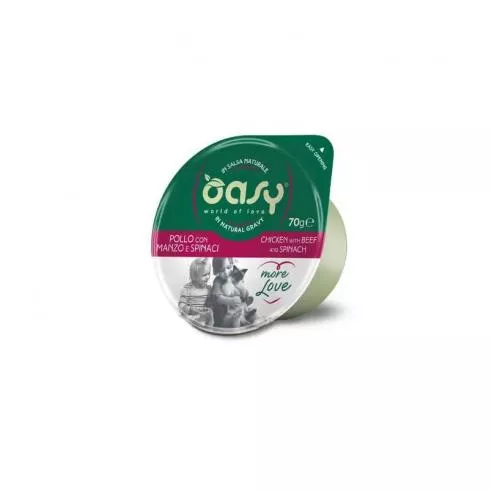 Oasy Cat Tálka More Love Chicken & Beef & Spinach 70g