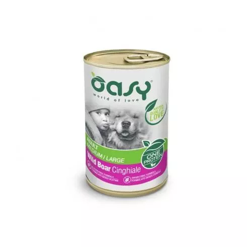 Oasy Dog Konzerv OP Adult Medium/Large Wild Boar 400g