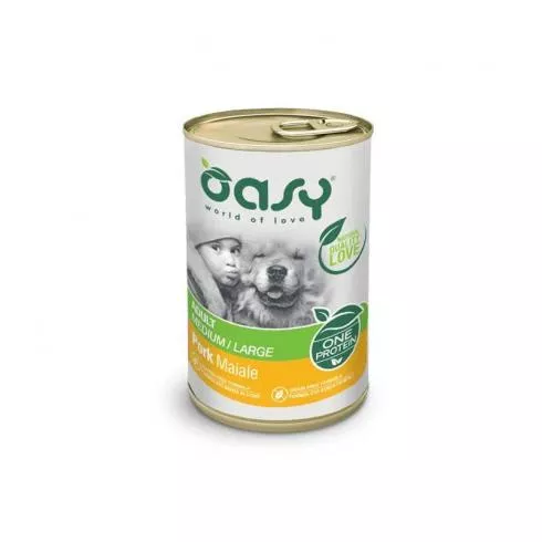 Oasy Dog Konzerv OP Adult Medium/Large Pork 400g