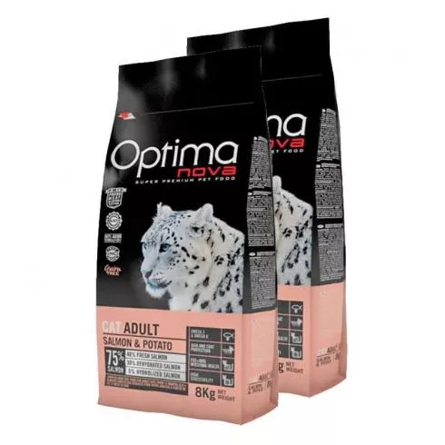 Visán Optimanova Cat Adult Salmon & Potato Grain Free 2x2kg