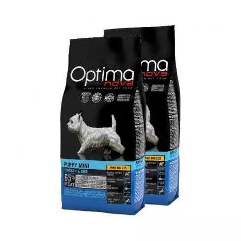 Visán Optimanova Dog Puppy Mini Chicken & Rice 2x2kg