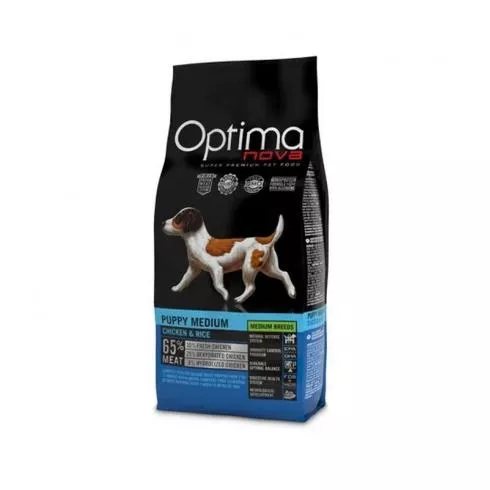 Visán Optimanova Puppy Medium Chicken/Rice száraz kutyatáp csirke, rizs 2kg