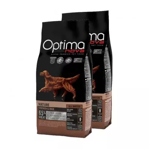 Visán Optimanova Dog Mature Chicken & Rice 2x12kg