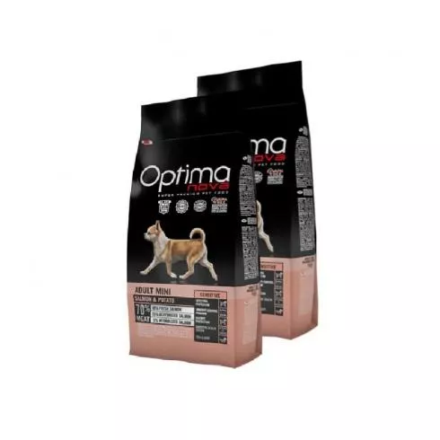 Visán Optimanova Dog Adult Mini Salmon & Potato 2x2kg