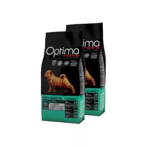 Visán Optimanova Dog Puppy Digestive Rabbit & Potato 2x2kg