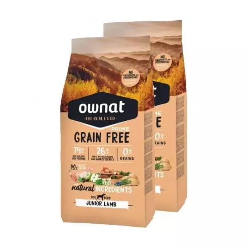 Ownat Dog Prime Grain Free Junior Lamb 2x14kg