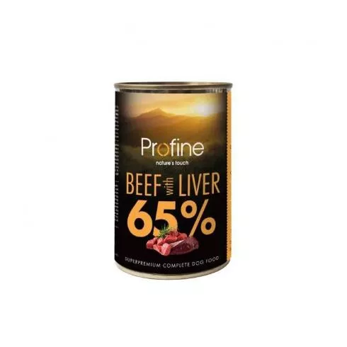 Profine Dog 65% konzerv - marha & máj 400g