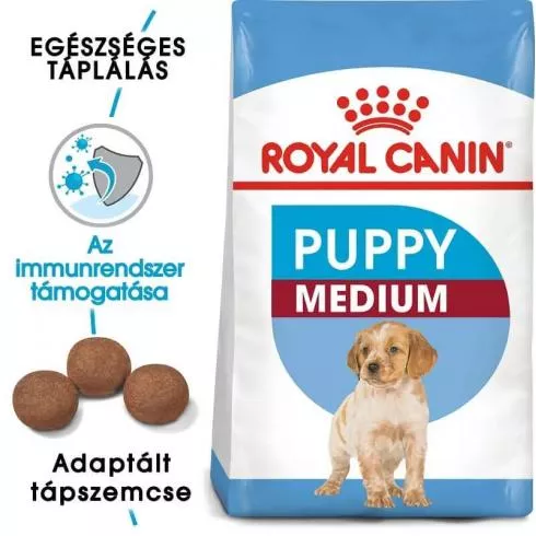 Royal Canin Medium Puppy 13+2kg (15kg)-közepes testű kölyök kutya száraz táp