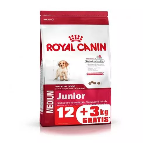 Royal Canin Medium Puppy 12+3kg-közepes testű kölyök kutya száraz táp