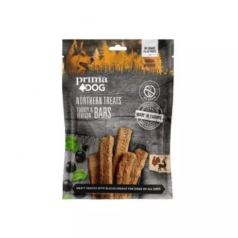 PrimaDog Snack Northern Treats Turkey & venison bars 80g