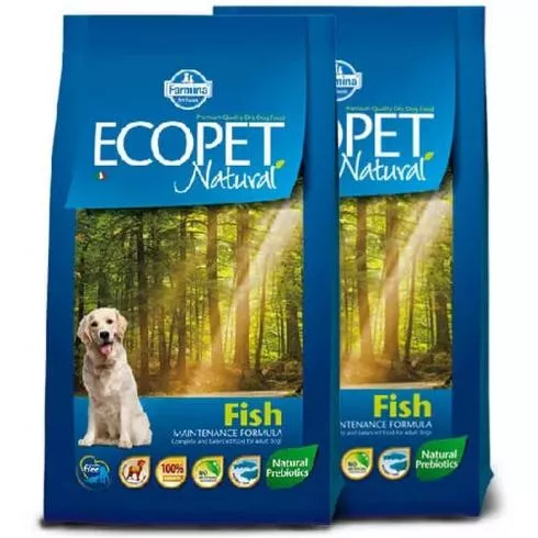 Ecopet Natural Fish Medium 2x14kg