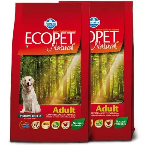 Ecopet Natural Adult Medium 2x14kg