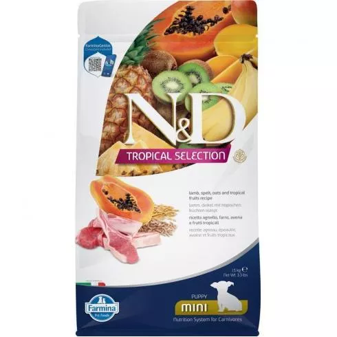 N&D Tropical Selection Dog Lamb Puppy Mini 1,5kg